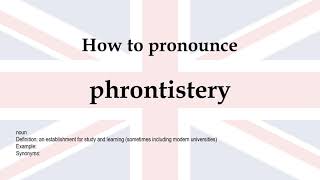 How to pronounce phrontistery  meaning [upl. by Horodko773]