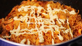 Shin ramyun stirfry Korean ramen recipe [upl. by Mahmoud]