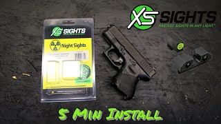 GLOCK NIGHT SIGHTS  XS Sights R3D  GLOCK 26  5 Minute Install [upl. by Standice]