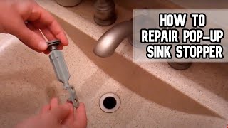 How to repair or reassemble popup sink stopper DIY video diy drainstop [upl. by Niliram802]