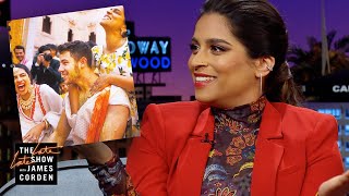 Lilly Singh Gave Nick Jonas a FULL Tumeric Scrub [upl. by Llerol]