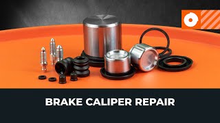 Brake caliper repair AUTODOC TUTORIAL [upl. by Ahcsrop]