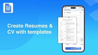 View amp Edit resume in word editor amp viewer app for ios  video  edit  mobile [upl. by Heger]