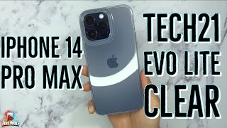 iPhone 14 Pro Max  Tech21 Evo Lite Clear Case [upl. by Enilhtak164]