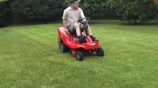 CastleGarden Compact mower XE75VD Part 2 mowing 50mm Sir Walter Buffalo grass [upl. by Elehcim]