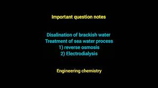 Reverse osmosis process  electrodialysis process  notes  engineering chemistry [upl. by Ellehcam747]