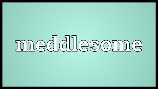 Meddlesome Meaning [upl. by Haneehs]