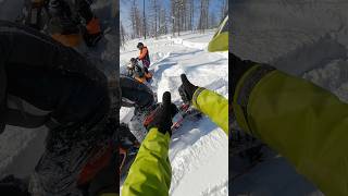 Оставили товарища в сугробе ⌛️ snowmobile снегоход [upl. by Ronaele]