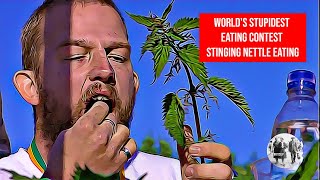 The Worlds stupidest Eating contest  Stinging Nettle Eating [upl. by Dnomse696]