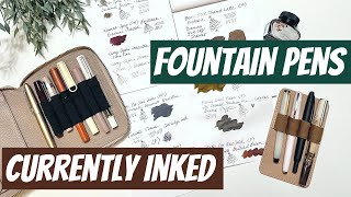 My Currently Inked Fountain Pen Collection November Diamine Inkvent colors amp more 2022 [upl. by Sufur]