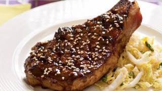 Light Korean Barbecued Pork Chops Recipe [upl. by Archaimbaud]