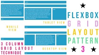 Flexbox Grid Layout Pattern  3  Holy Grail Layout [upl. by Latonia]