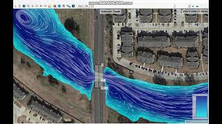 HEC RAS 2D Bridge model simulation 100year flood [upl. by Haase]