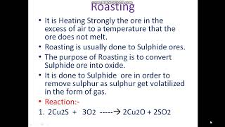 Calcination and Roasting [upl. by Ingmar]