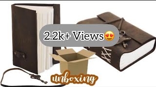 Unboxing Leather Journal  Handmade classic design Leather A6 Dairy 200 Pages [upl. by Siravrat]