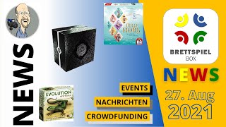 Brettspiel News der Brettspielbox Nachrichten Crowdfunding Neuheiten 27 08 2021 [upl. by Sarine826]