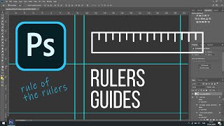 Photoshop Ruler amp Guides  How to Show Hide Lock [upl. by Gaiser]