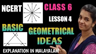 CLASS 6 NCERT LESSON 4 BASIC GEOMETRICAL IDEAS EXPLANATION IN MALAYALAM [upl. by Kamat]