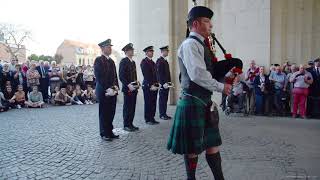 The Last Post ceremony at Menin Gate Ypres Belgium 18 April 2018 [upl. by Odlaner468]