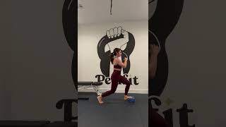 Front foot elevated split stance iso hold with calf raises [upl. by Enylodnewg]