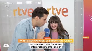 Chloe DelaRosa 🇪🇦 JESC 2024 on Mañaneros 07102024 [upl. by Lanaj]