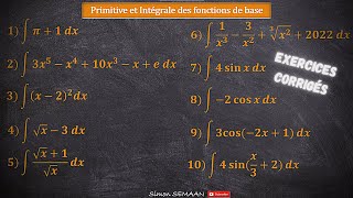 10 INTEGRALES  Calculer une Intégrale indéfinie  Les Fonctions de Base  Première et Terminale [upl. by Yeznil]