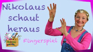 Nikolaus schaut heraus Fingerspiel  Fingerspiele für Weihnachten und Winter Kinderzone Rumpelkiste [upl. by Anelam]