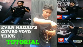 Evan Nagaos Combo Yoyo Trick Tutorial [upl. by Wesle]