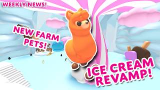 🦙Three NEW FARM PETS Are On The WAY 🐓A Revamped ICE CREAM SHOP 🍧Adopt Me On Roblox [upl. by Arlin533]