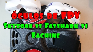 Óculos de FPV Fatshark Dominator V3 vs Skyzone SKY02S V Vs Eachine Google Two [upl. by Sapphira202]