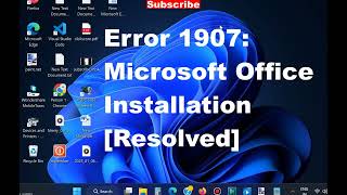 Error 1907 could not register font Microsoft Office Installation Error in Windows 11  10 Fixed [upl. by Karly]