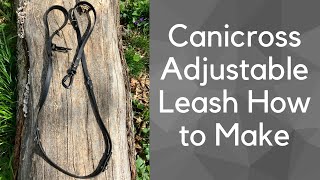 Lets Make a Black Canicross Adjustable Biothane Dog Leash Waterproof Dog Sports Leash How to Make [upl. by Dyane430]