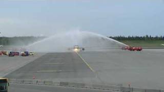 The Winners arrival at Oslo Intl Airport Alexander Rybak Norway 2009 [upl. by Cristal768]