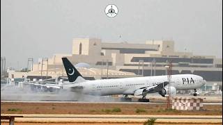 Close Up Landings amp Takeoffs at Karachi Airport [upl. by Wadleigh911]