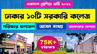 ঢাকার সেরা ১০টি সরকারী কলেজ।Top 10 Govt College in Dhaka  HSC Admission 2022। Top College In Dhaka [upl. by Cece]