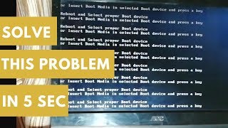 how to solve reboot and select proper boot device error in windows in hindi 2018 [upl. by Selmner57]