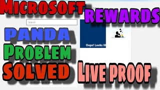 Microsoft rewards panda problem solved microsoftrewards microsoft [upl. by Memberg778]