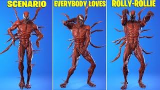 Fortnite Carnage Skin With Best Dances amp Emotes [upl. by Rush347]