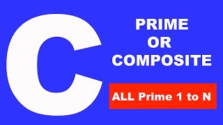 Prime or Composite in C  Display all prime numbers 1 to N  Readersnepal [upl. by Lizned]