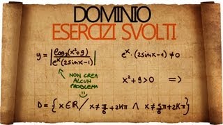 Dominio di una funzione  Esercizi Svolti [upl. by Celtic]