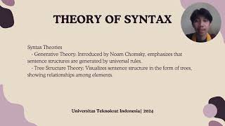 quotTheories of Semantics Syntax and Pragmatics in Linguisticsquot [upl. by Kancler]