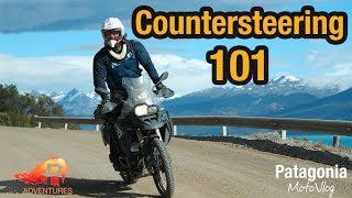 Motorcycle Countersteering 101  Patagonia Motovlog [upl. by Jepson599]