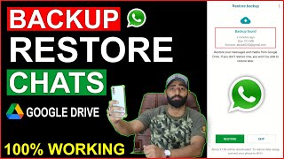 How to Restore WhatsApp Messages From Google Drive  Backup Whatsapp Messages in Google Drive [upl. by Eliason]