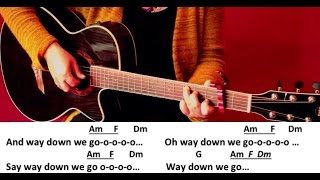 Way down we go  Kaleo  GuitarTutorialCoverChordsLyricseasy [upl. by Eppillihp717]