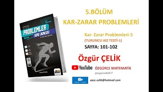 Hız ve Renk TYT ProblemKarZarar Problemleri5 TuruncuHızTesti 1 sayfa 101102 [upl. by Eramat]