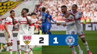 VFB Stuttgart gegen Holstein Kiel 21 amp Highlights Tore amp Deniz Undav  Bilal Touré Tore vs Kiel [upl. by Loftus]