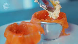 Smoked salmon mousse with crème fraîche lime and dill by Galton Blackiston [upl. by Suryc]