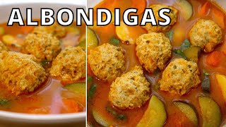 How To Make THE BEST ALBONDIGAS De Pollo En Caldo Mexican Meatball Soup [upl. by Meeker676]