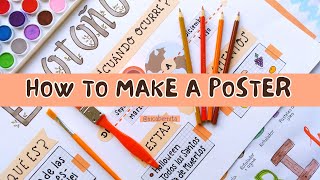 HOW TO MAKE A POSTER FOR SCHOOL PROJECT 💥 ⚡ CREATIVE POSTER PRESENTATION IDEAS [upl. by Pulsifer]