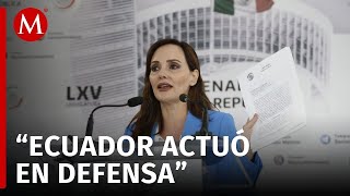 Lilly Téllez respalda la respuesta de Ecuador como legítima defensa [upl. by Suhsoj321]